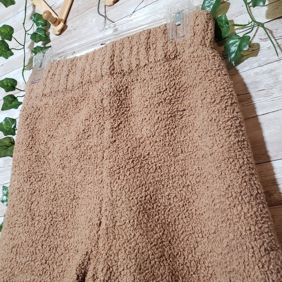 SKIMS Camel Cozy Knit Shorts Sleep Lounge Kim Kardashian Tan Brown - Picture 9 of 10
